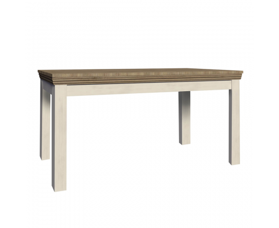 KONDELA Jedálenský rozkladací stôl, sosna nordická/dub divoký, 160-203x90 cm, ROYAL ST