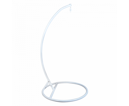 KONDELA Stojan na závesné hojdacie kreslo, biela, OTAN NEW TYP 2