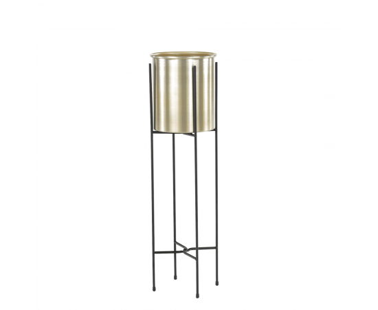 KONDELA Kvetináč, čierna/zlatá, JUDE TYP 2