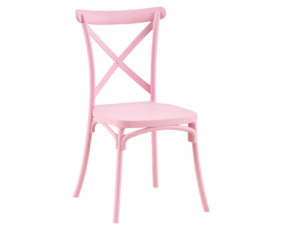 KONDELA Stohovateľná stolička, ružová, SAVITA KONDELA Stohovateľná stolička, ružová, SAVITA