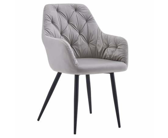 KONDELA Dizajnové kreslo, sivá Velvet látka, VERIO NEW KONDELA Dizajnové kreslo, sivá Velvet látka, VERIO NEW