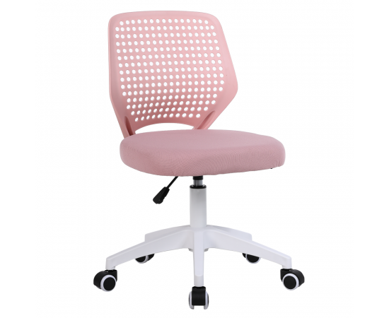 KONDELA Otočná stolička, ružová/biela, SATOZ KONDELA Otočná stolička, ružová/biela, SATOZ