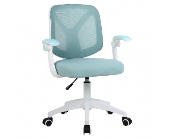 KONDELA Kancelárske kreslo, modrá/biela, SOLARI