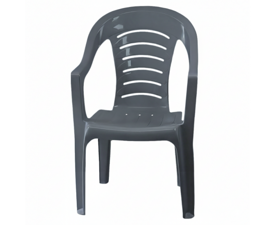 KONDELA Záhradné stohovateľné kreslo, antracit, KESIA