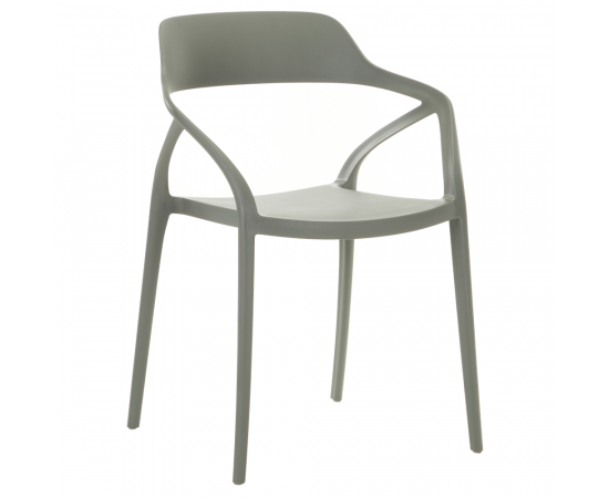 KONDELA Stohovateľná stolička, sivá, ALFIO KONDELA Stohovateľná stolička, sivá, ALFIO