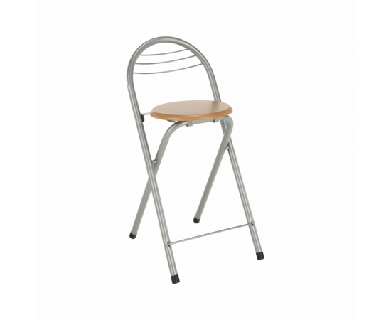 KONDELA Barová stolička, buk/alumínium, BOXER KONDELA Barová stolička, buk/alumínium, BOXER