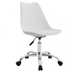 KONDELA Kancelárska stolička, biela, DARISA 2 NEW