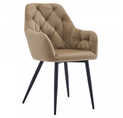 KONDELA Dizajnové kreslo, béžová Velvet látka, VERIO NEW