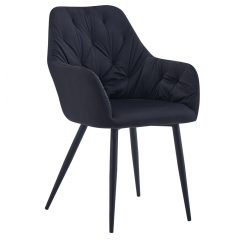 KONDELA Dizajnové kreslo, čierna Velvet látka, VERIO NEW