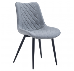 KONDELA Stolička, sivá ekokoža/čierna, HARLAN