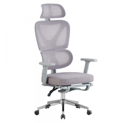 KONDELA Kancelárske kreslo, sivá/chróm, DEMOS