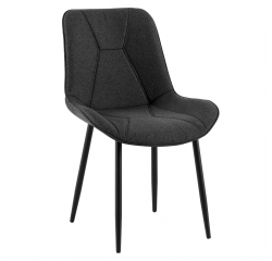 KONDELA Jedálenská stolička, tmavosivá/čierna, DELTA