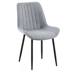 KONDELA Jedálenská stolička, svetlosivá/čierna, ZAJRA