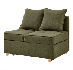 KONDELA Rozkladacia pohovka, zelená, OSVALDO