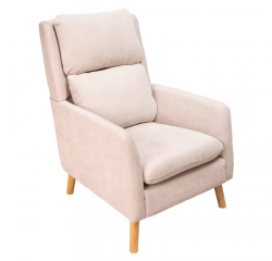 KONDELA Relaxačné kreslo, béžová, DEMIR