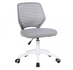 KONDELA Otočná stolička, sivá/biela, SATOZ