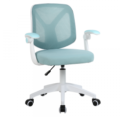 KONDELA Kancelárske kreslo, modrá/biela, SOLARI