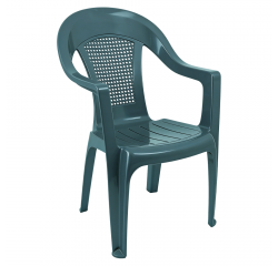 KONDELA Záhradné stohovateľné kreslo, zelená, MEDRO