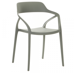 KONDELA Stohovateľná stolička, sivá, ALFIO