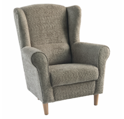 KONDELA Kreslo ušiak, sivobéžová Taupe látka Coral, CHARLOT