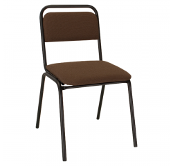 KONDELA Zasadacia stolička, stohovateľná, hnedá, VISITOR