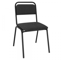 KONDELA Zasadacia stolička, stohovateľná, sivá, VISITOR