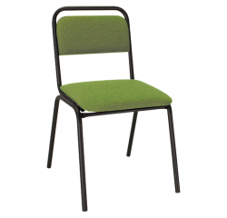 KONDELA Zasadacia stolička, stohovateľná, zelená, VISITOR