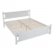 KONDELA Posteľ s roštom, borovicové drevo/biela, 180x200, LUCAS NEW