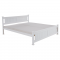 KONDELA Posteľ s roštom, borovicové drevo/biela, 180x200, LUCAS NEW