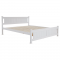 KONDELA Posteľ s roštom, borovicové drevo/biela, 180x200, LUCAS NEW