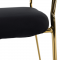 KONDELA Dizajnové jedálenské kreslo, čierna Velvet látka/gold chróm zlatý, DASMIN TYP 1