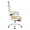 KONDELA Kancelárske kreslo, béžová/biela, nosnosť 150 kg, MALVIN