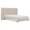 KONDELA Posteľ s roštom a LED osvetlením, 160x200, béžová Velvet látka, ALTESA