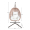 KONDELA Závesné kreslo, skladacie, medená/béžová/krémová, SANAN