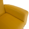 KONDELA Relaxačné kreslo, žltá Velvet látka, BARET