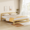 KONDELA Posteľ s roštom, prírodná, 160x200, AZRA