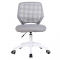 KONDELA Otočná stolička, sivá/biela, SATOZ