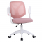 KONDELA Kancelárske kreslo, ružová/biela, SOLARI