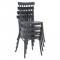 KONDELA Stohovateľná stolička, tmavosivá, SAZEN NEW