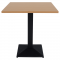KONDELA Jedálenský bistro stôl, dub sonoma/čierna, 70x70 cm, RINALDO TYP 1