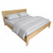 KONDELA Manželská posteľ, 180x200, masívne drevo, prírodná, BEDIA