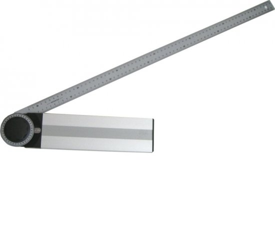 Uholník príložný hliníkový nastaviteľný, 750mm, šírka 35mm, 0-180°