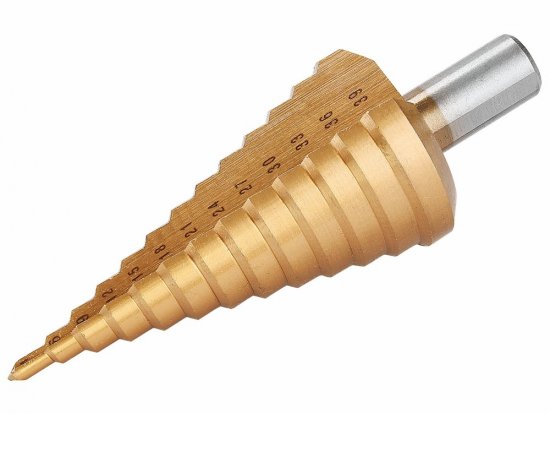 Vrták stupňovitý TiN, Ø4-39mm/3mm, 13 otvorov