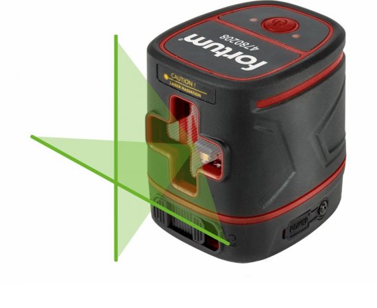Laser líniový, krížový samonivelačný, zelený, 1H1V, Li-ion akumulátor