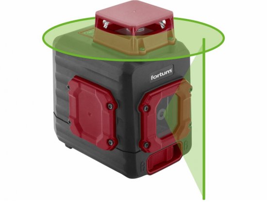 Laser líniový, krížový samonivelačný, zelený, 1D1V(1H360+1V), Li-ion akumulátor