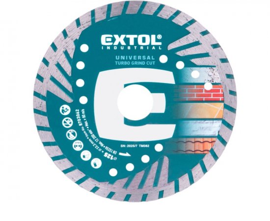 Kotúč rezný diamantový Turbo Grind Cut, 125x2,2mm, suché a mokré rezanie