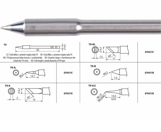 Hrot spájkovací T9-B pre 8794511