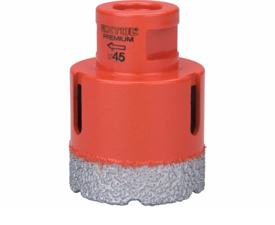 Vrták korunkový diamantový do uhlovej brúsky, Ø45mm
