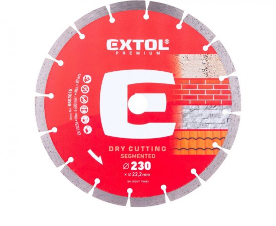Kotúč rezný diamantový segmentový, ø230x2,6mm, suché rezanie