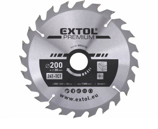 Kotúč pílový s SK plátkami, Ø200x3,2x30mm, 24z